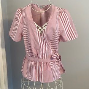 Madewell tie front wrap top